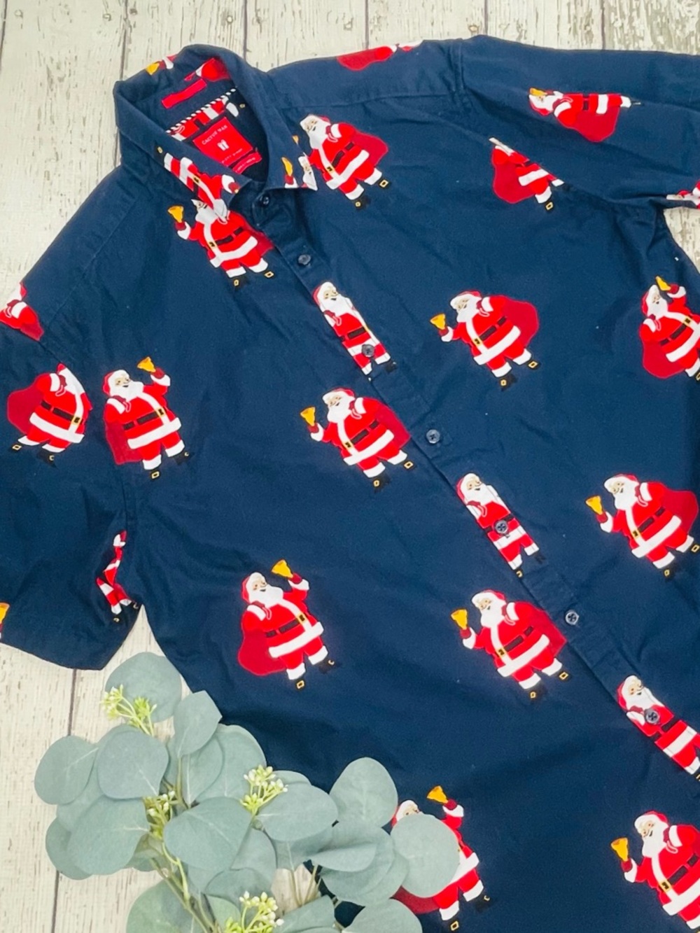 Cactus Man Ricky Singh Santa Button Up Shirt
